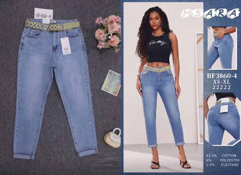 Spodnie damskie jeansy Roz XS-XL 1 Kolor Paczka 10 szt